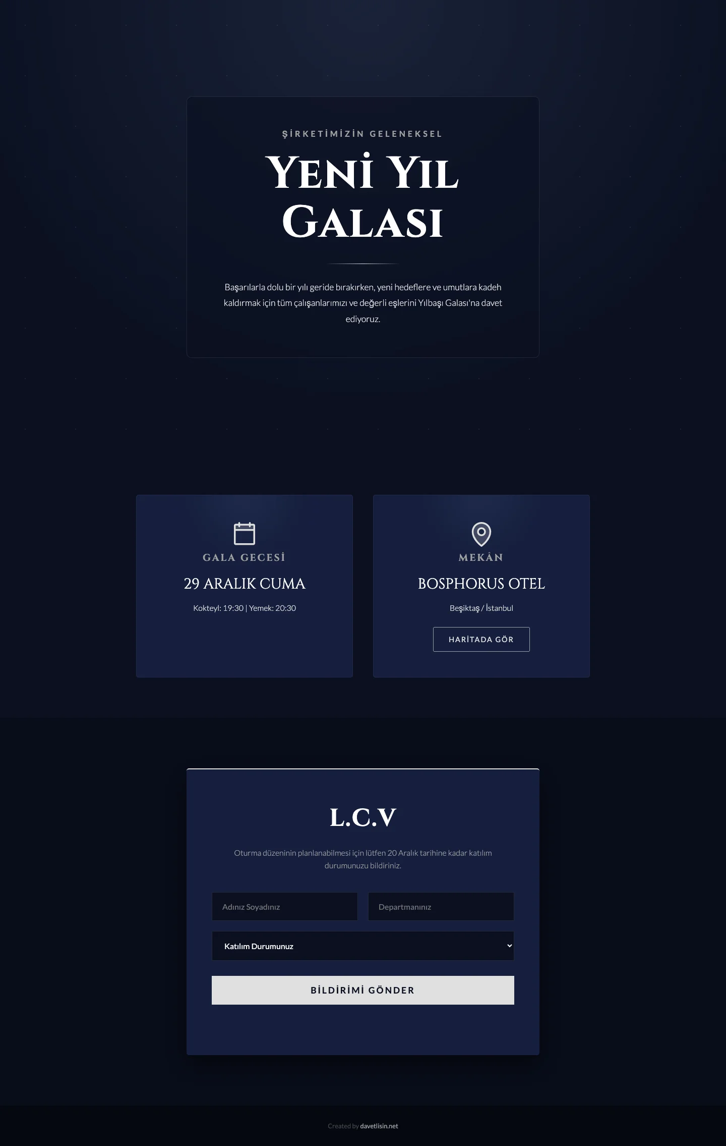 Davetlisin.net Özel Partiler Davetiyesi - Ny Gala