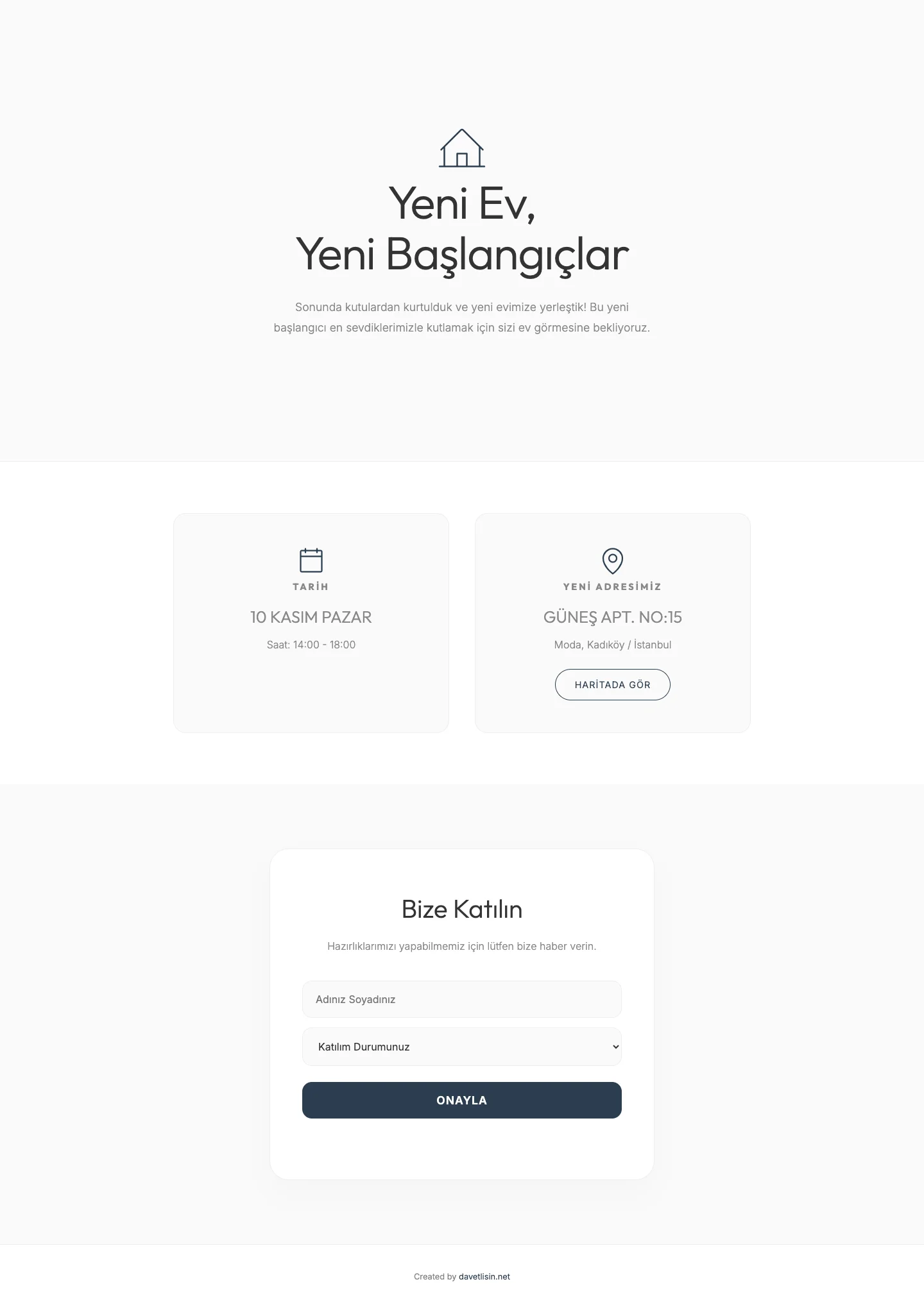 Davetlisin.net Özel Partiler Davetiyesi - House Minimal